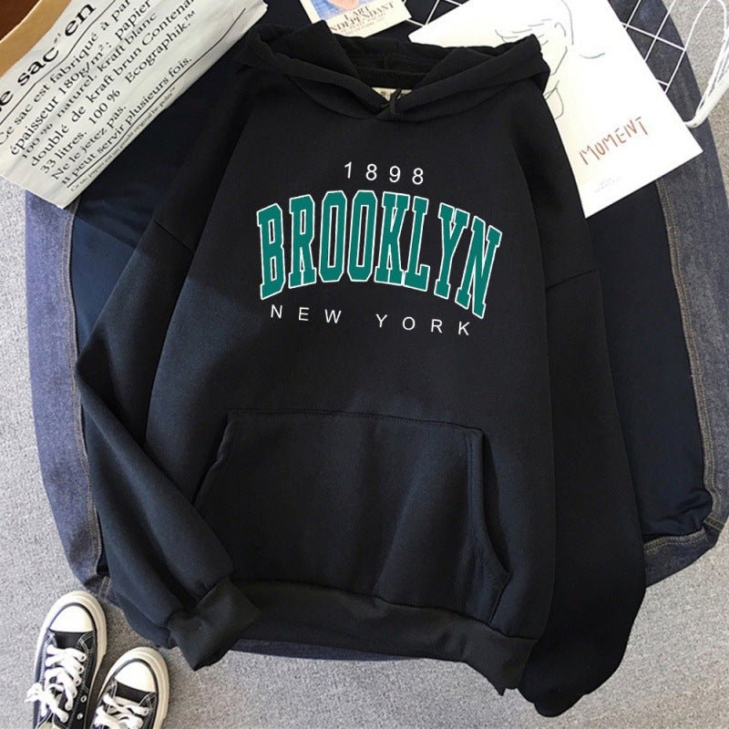 1898 Brooklyn New York Printed Women Hoodie - myetyn