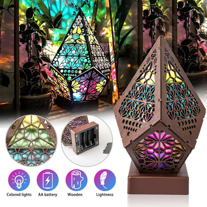 3D Colorful Bohemian LED Night Light Polar Star Starry Sky Floor Projection Lamp - myetyn