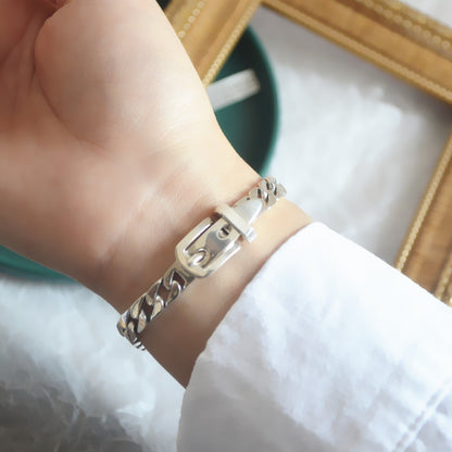 Women's 925 Sterling Silver Chain Belt Bracelet