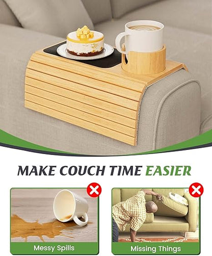 Modern Minimalist Bamboo Sofa Tray - myETYN