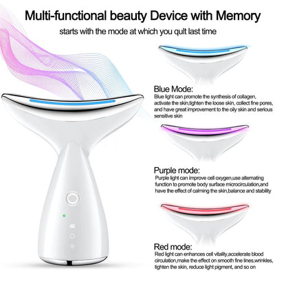 Face & Neck Tightening Device – Firming Facial Massager (White)