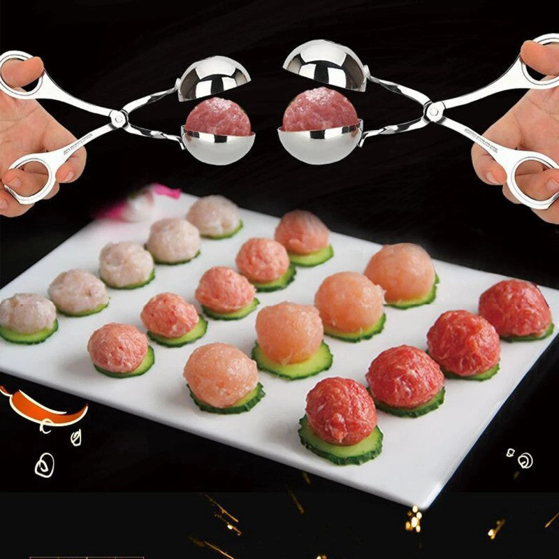 Meatball Maker Tool Clip Fish Meat Rice Ball Making Mold Tools Stainless Steel Meat Baller Tongs Kitchen Gadgets - myETYN