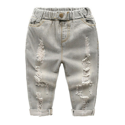 New Children's Pants Ripped Jeans Spring And Autumn