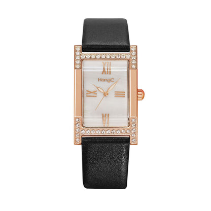 British Retro Square Plate Watch Female Simple Student Korean Version