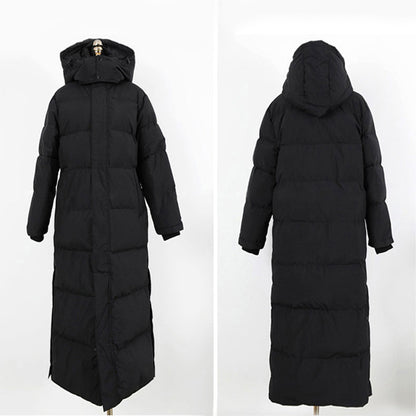 Winter Long Coat – Warm Hooded Thickened Parka Jacket for Women