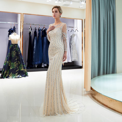 Women’s Fashion Bustier One-Shoulder Fishtail Wrap Dress