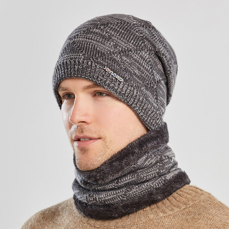 Biking Men's Two-piece Woolen Hat With Head And Ear Protection - myETYN