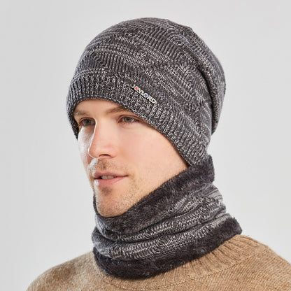 Biking Men's Two-piece Woolen Hat With Head And Ear Protection - myETYN