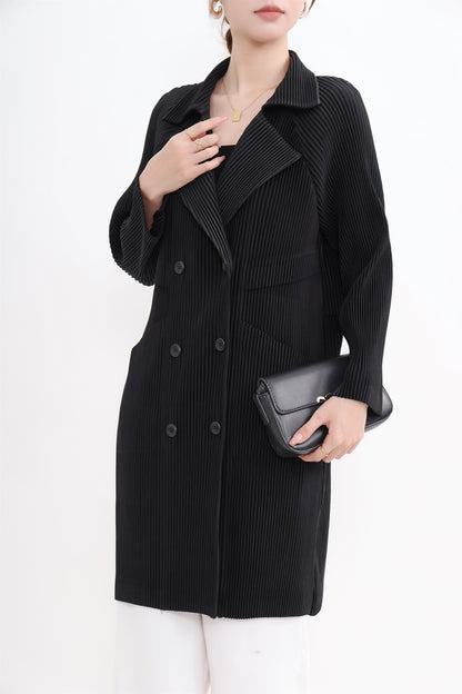 Women's Commuter Solid Color Suit Coat Mid-length