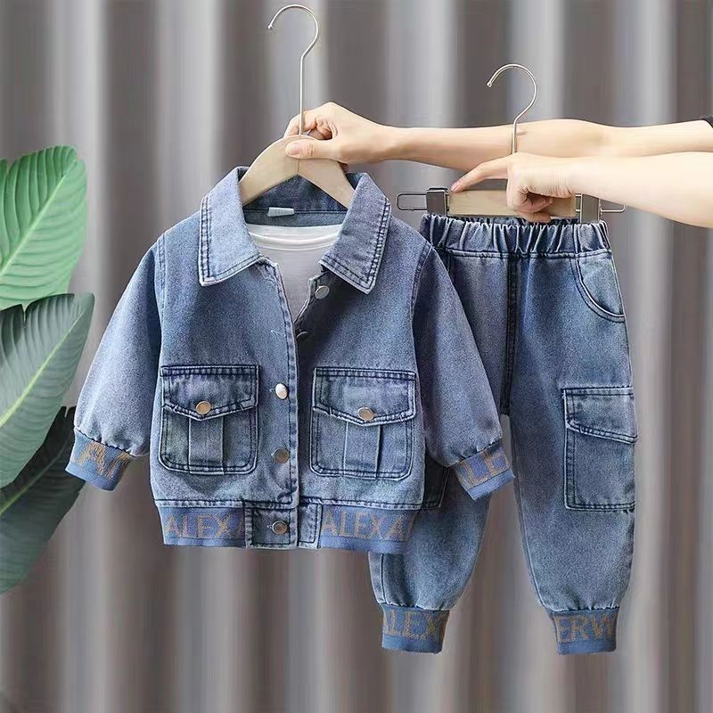 Boys Denim Suit Spring Clothes Western Style