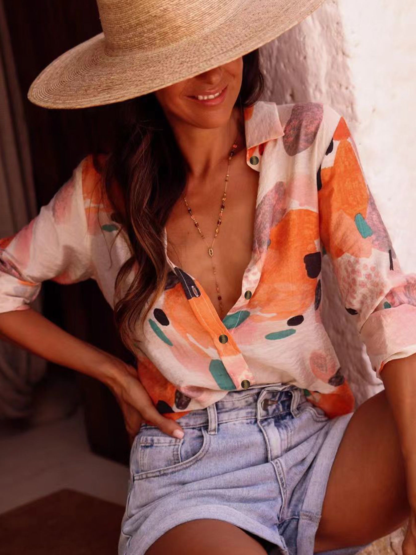 European And American Leisure Holiday Women's Shirt