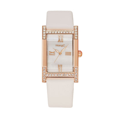 British Retro Square Plate Watch Female Simple Student Korean Version