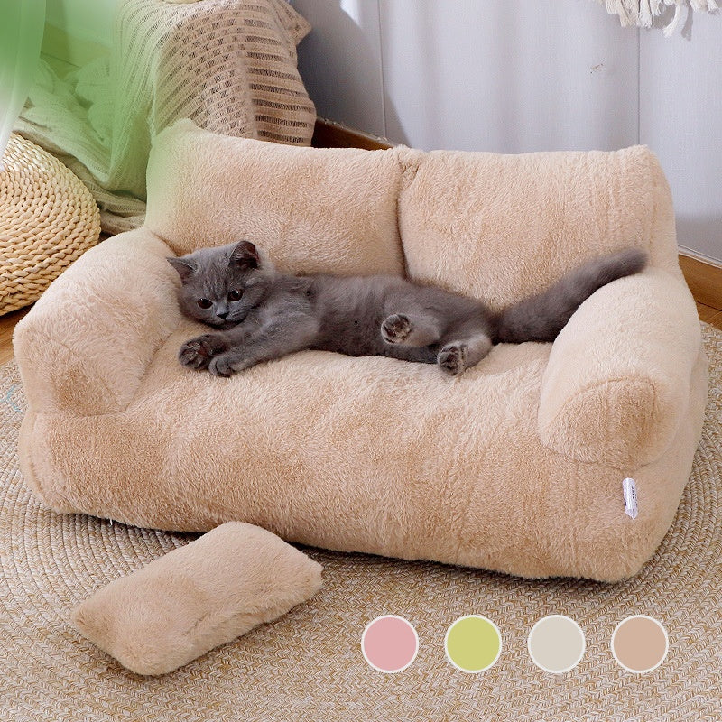 Luxury Cat Bed Sofa Winter Warm Cat Nest Pet Bed For Small Medium Dogs Cats Comfortable Plush Puppy Bed Pet Supplies - myETYN