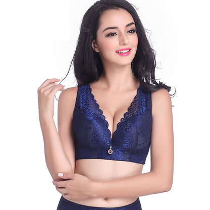 Oversized Bra – Centerless Underwire-Free Design with Wide Strap Adjuster and Thin Large-Cup Construction