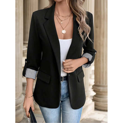 Women's Casual Blazers Open Front Long Sleeve Work Office Suit Jackets Blazer Business Casual Outfits