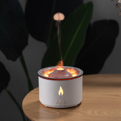 New Creative Ultrasonic Essential Oil Humidifier Volcano Aromatherapy Machine Spray Jellyfish Air Flame Humidifier Diffuser - myETYN