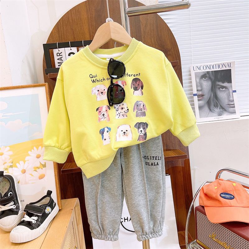 Girl's Loose And Versatile Cartoon Printed Hoodie