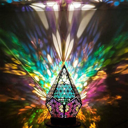 3D Colorful Bohemian LED Night Light Polar Star Starry Sky Floor Projection Lamp - myetyn