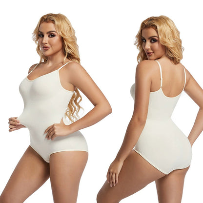 Women’s Simple Seamless Body Shaping Elastic Breasted Jumpsuit