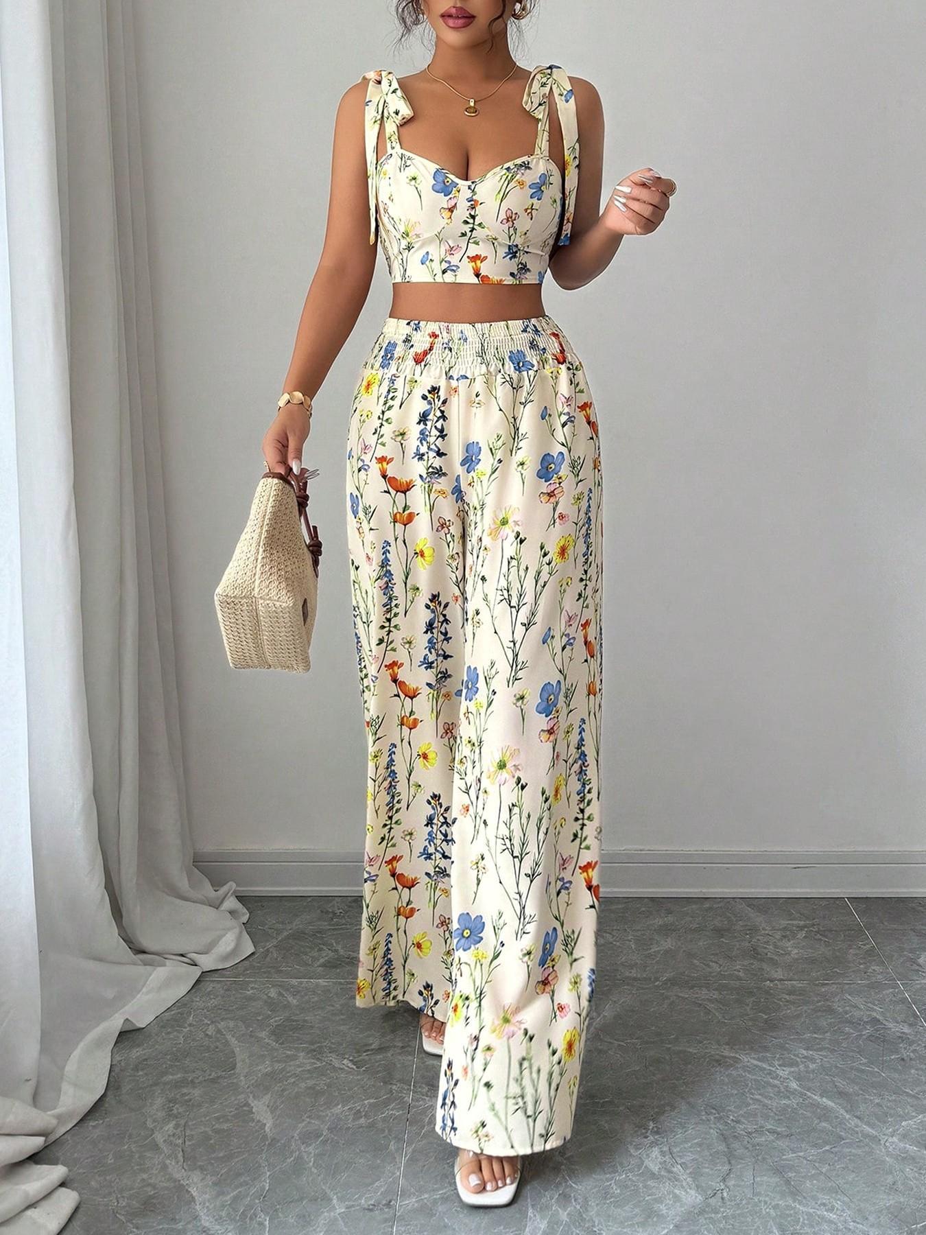 Printed Camisole & Pants Set – Lightweight Summer Co-Ord for Women