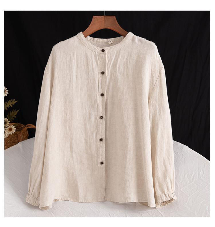 Renaissance Spring And Autumn Cotton And Hemp Shirts