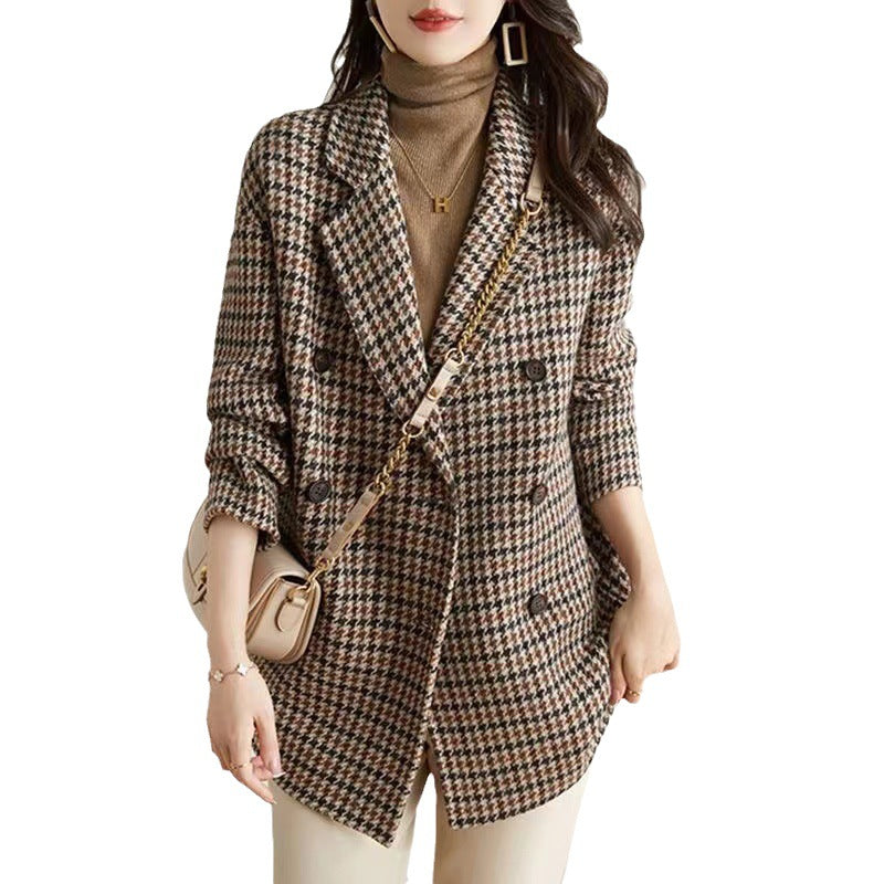 Suit Collar Woolen Coat Women's Loose Woolen Coat - myETYN