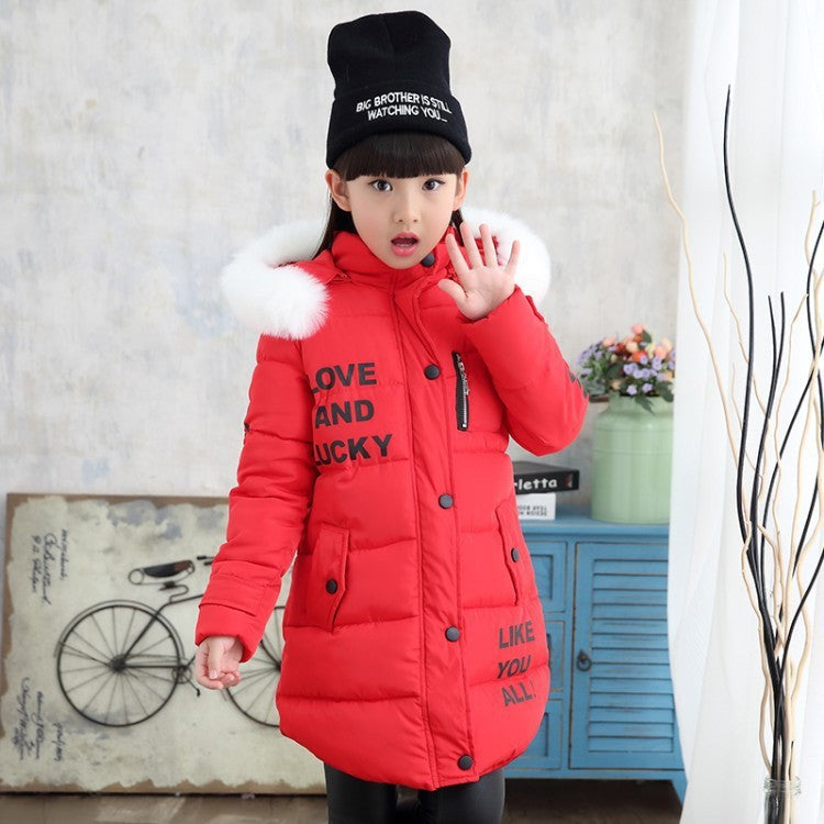 Hooded Long Sleeve Girls Padded Cotton Clothes