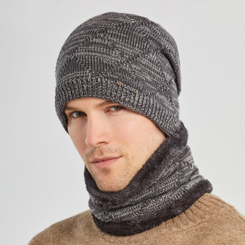 Biking Men's Two-piece Woolen Hat With Head And Ear Protection - myETYN