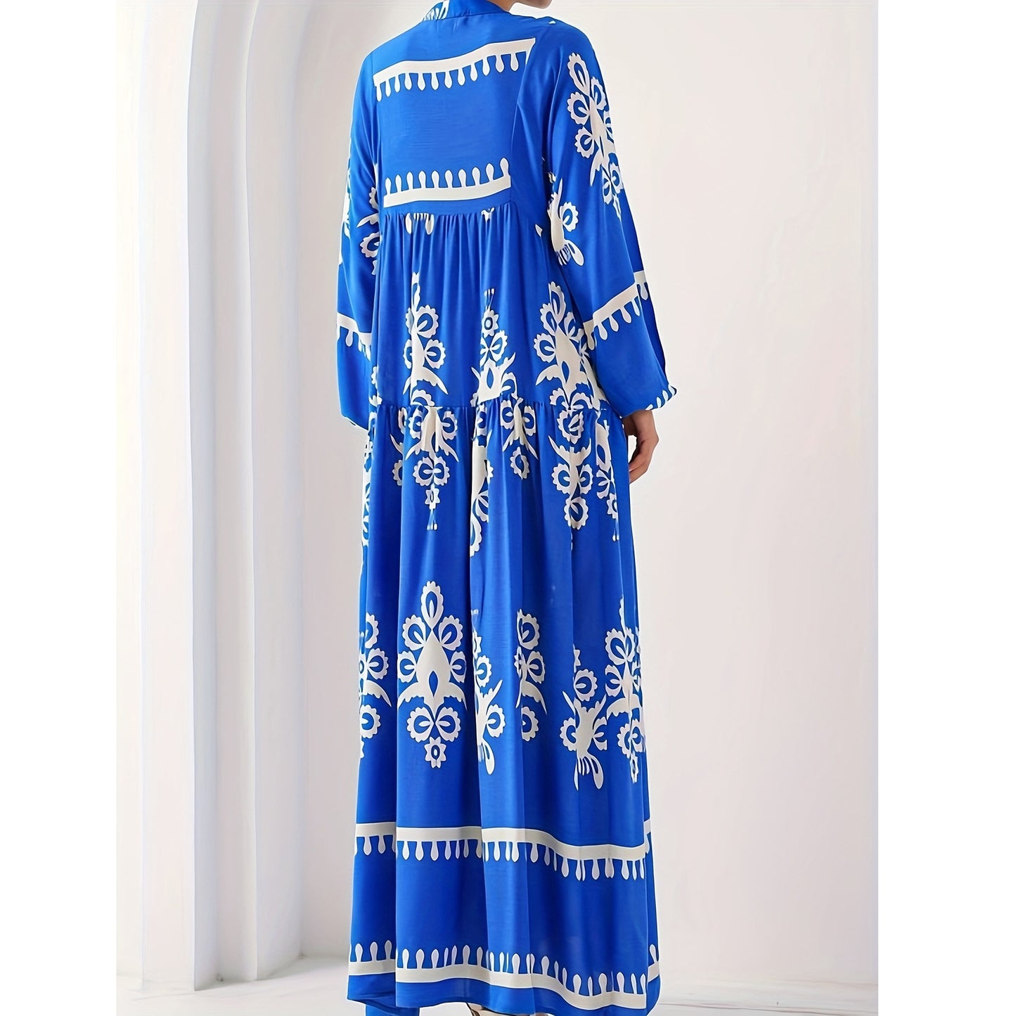 Womens Casual Long Sleeves Minimalist Dress