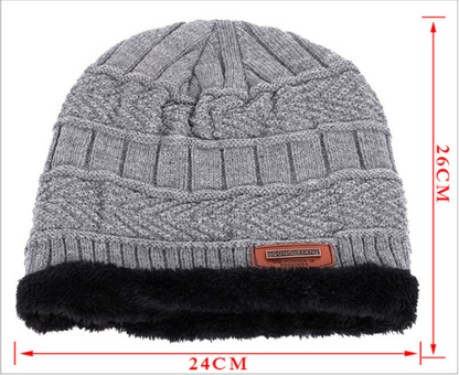 Men's Plus Fleece Knitted Hat Ladies - myETYN