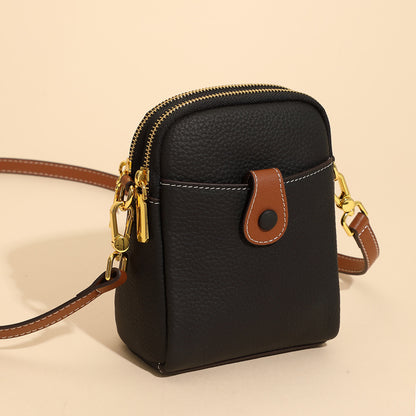 Lychee Pattern Mobile Phone Bag Small High Quality Leather Crossbody Bags For Women Wallet - myETYN