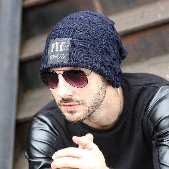 Winter Double Layer Fleece Thickened Men's Wool Knitted Hat - myETYN