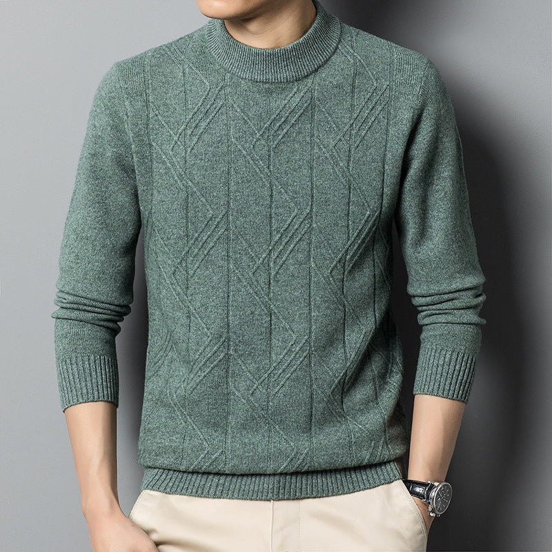 Men's Woolen Sweater Padded Base Nine-stitch Knitting - myETYN