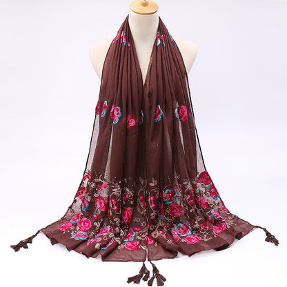 Fashion New Indian Style Classic Embroidered Scarf