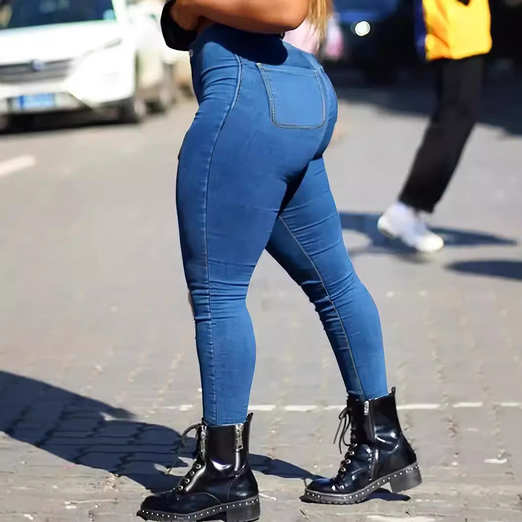 Women’s High Waist Skinny Fit Denim Jeans – Spring & Autumn Essential