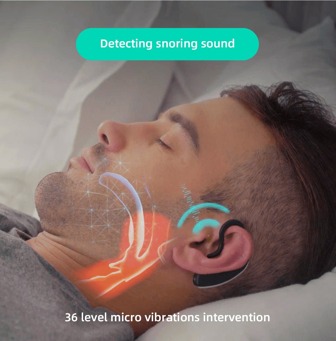 24 Hours Bluetooth Anti - snoring Device Charge Snore Earset Snore Stopper Sleeping Aid Snoring Analyzes Sleep Datas Good Sleep - myetyn