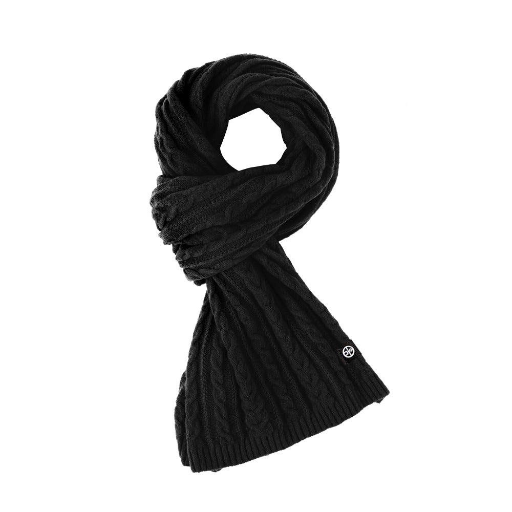 Winter Warmth: Versatile Solid Color Knitted Woolen Long Scarf for Women – Korean Style Shawl with a Sweet Fashion Touch - myETYN