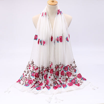 Fashion New Indian Style Classic Embroidered Scarf