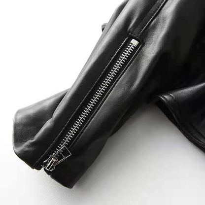 Sheepskin Small Motorcycle Jacket – Women’s Urban Style Leather Outerwear
