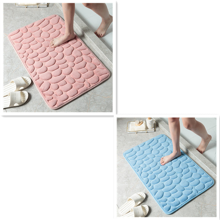 Pebble Stone Bathroom Carpet Toilet Floor Mat Door Mat