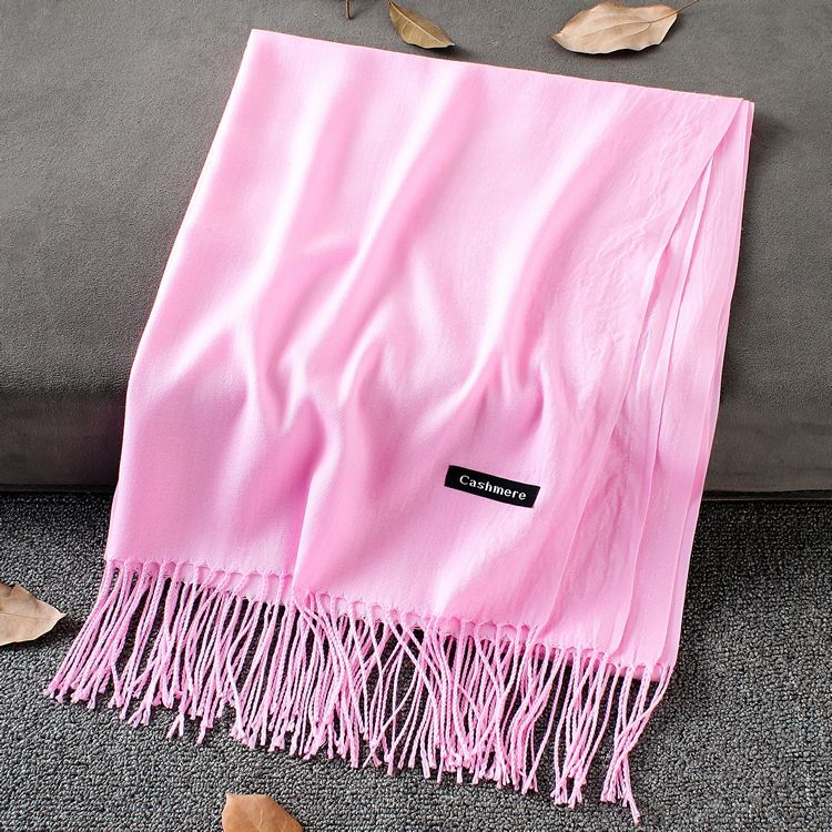 Fashion Simple Solid Color Tassel Scarf Shawl - myETYN