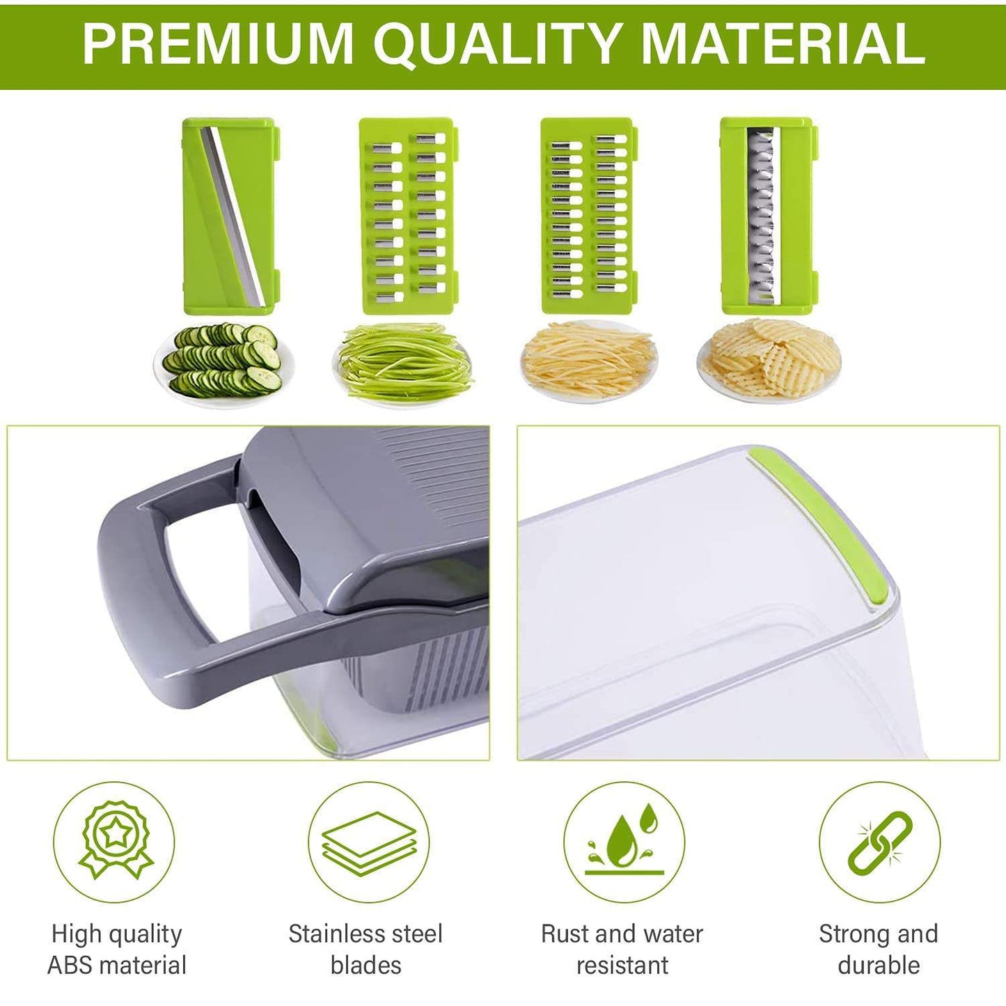 12 In 1 Manual Vegetable Chopper Kitchen Gadgets Food Chopper Onion Cutter Vegetable Slicer - myetyn