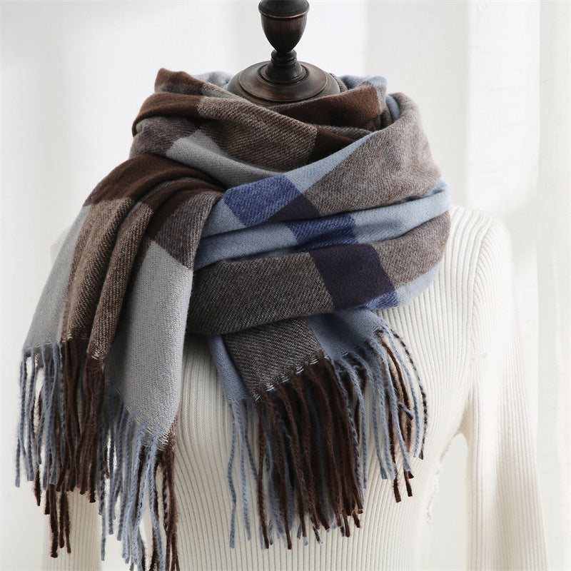 Plaid Printed Long Scarf Shawl - myETYN