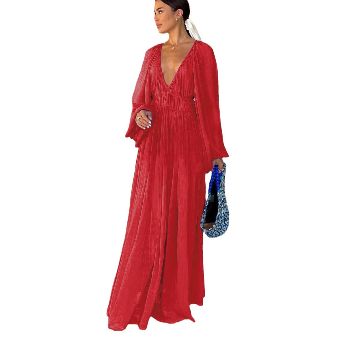 Party Chiffon Dress Loose Women's Wear Long Sleeve