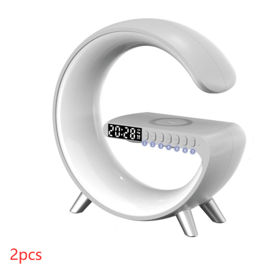 2023 New Intelligent G Shaped LED Lamp Bluetooth Speake Wireless Charger Atmosphere Lamp App Control For Bedroom Home Decor - myetyn