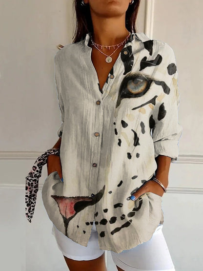 New Women's Summer Animal Pattern 3D Printed Shirt
