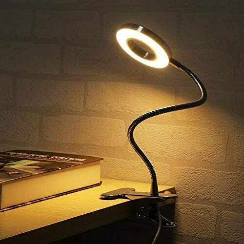 Clip On Desk Lamp LED Flexible Arm USB Dimmable Study Reading Table Night Light - myETYN