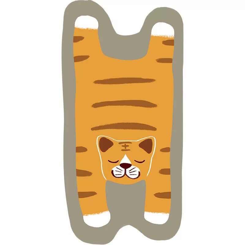 Cartoon Plush Lying Tiger Blanket: Perfect Bedroom Bedside Companio