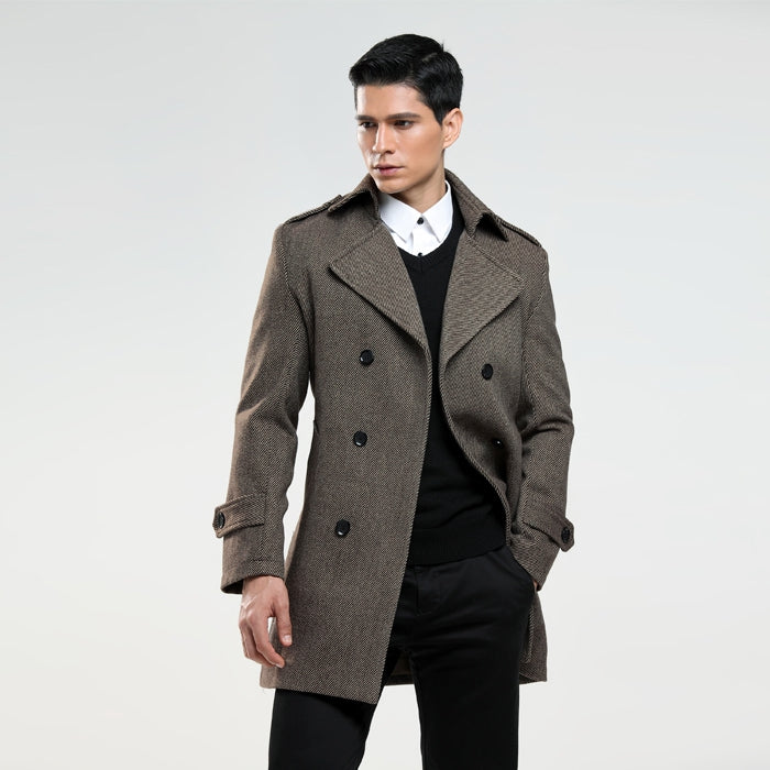 Korean Version Of Men's Slim Woolen Coat Plus Size - myETYN