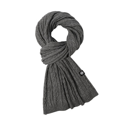 Winter Warmth: Versatile Solid Color Knitted Woolen Long Scarf for Women – Korean Style Shawl with a Sweet Fashion Touch - myETYN